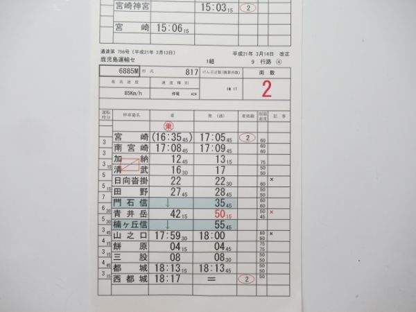 鹿児島運輸センター 9行路 揃い (特急 きりしま)