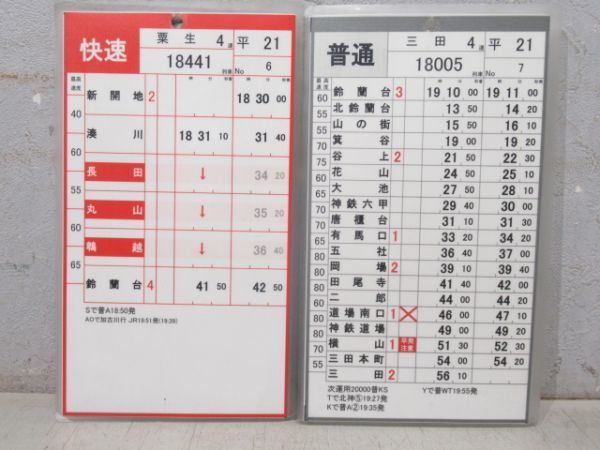 神戸電鉄 スタフ 平21/平22 揃い (快速・急行 入り)