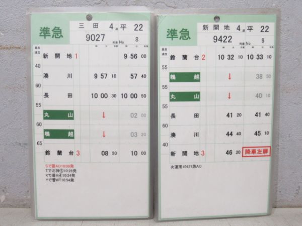 神戸電鉄 スタフ 平21/平22 揃い (快速・急行 入り)