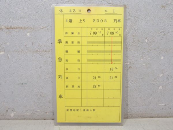 神戸電鉄 スタフ 休43 揃い (快速・急行 入り)