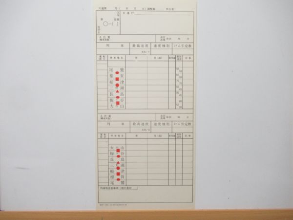 紀勢線など 未記入スタフ (通票入り)