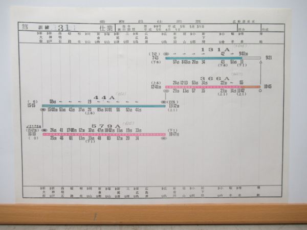 広幹運乗派 乗務員仕業票 訓練 31仕業