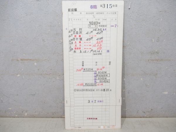 新前橋区　春臨第315仕業「特急谷川」