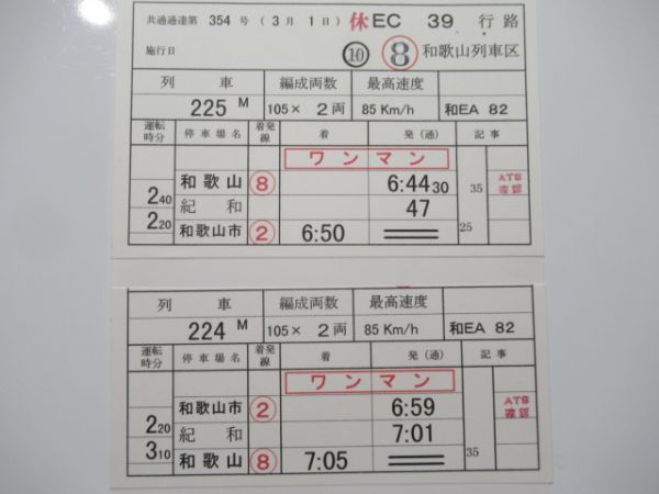 和歌山列車区バラ2仕業