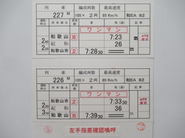 和歌山列車区バラ2仕業