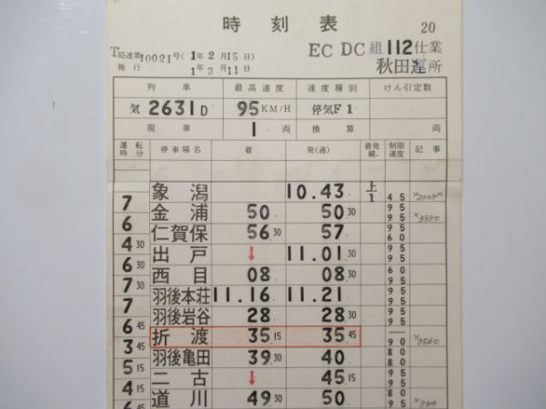 秋田運転所 EC/DC 112仕業