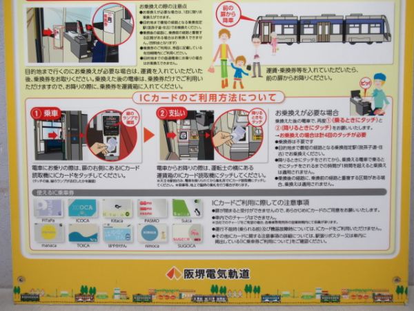 案内板　阪堺電車の乗り方