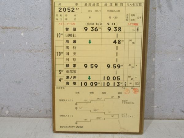 鳥取列車支部 16行路 揃い (特急スーパーはくと)