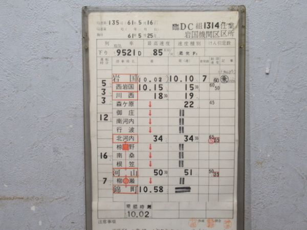 岩国機関区 臨DC 1314仕業 揃い (通票表示 入り)