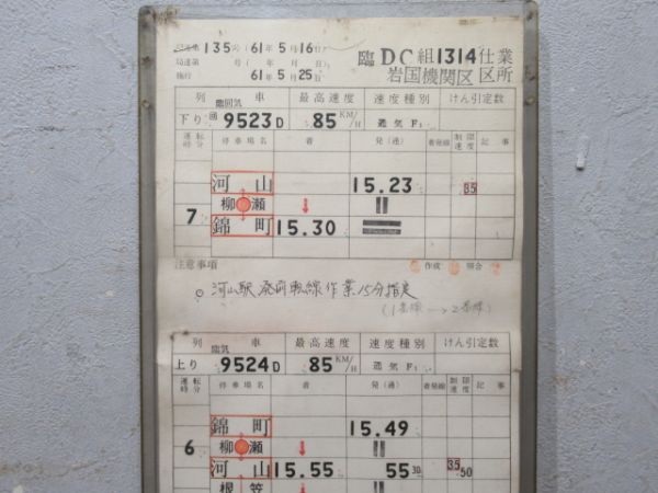 岩国機関区 臨DC 1314仕業 揃い (通票表示 入り)