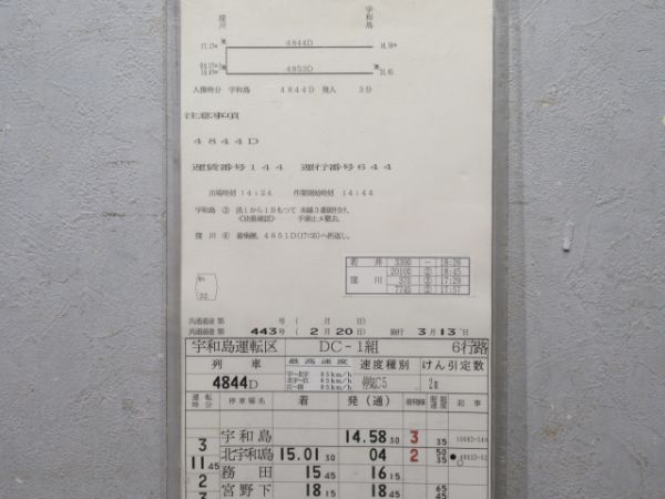 宇和島運転区 DC 6行路 揃い