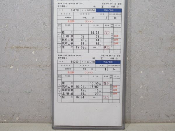 直方運輸センター 3行路