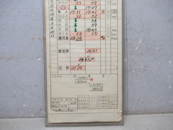 吉松機関区 DL 344仕業 揃い (通票表示 入り)