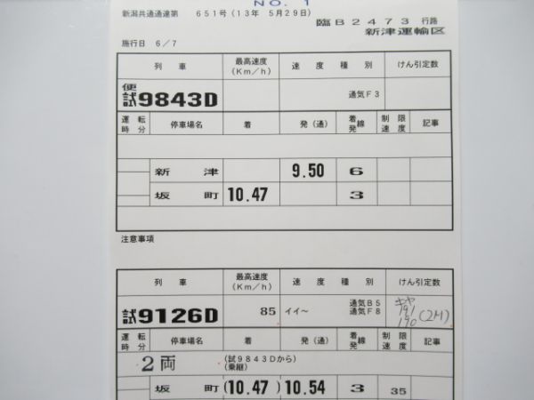新津運輸区　臨B2473行路揃い「キヤ191」