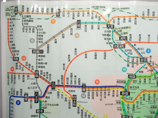 JR東日本　東京近郊路線図ステッカー