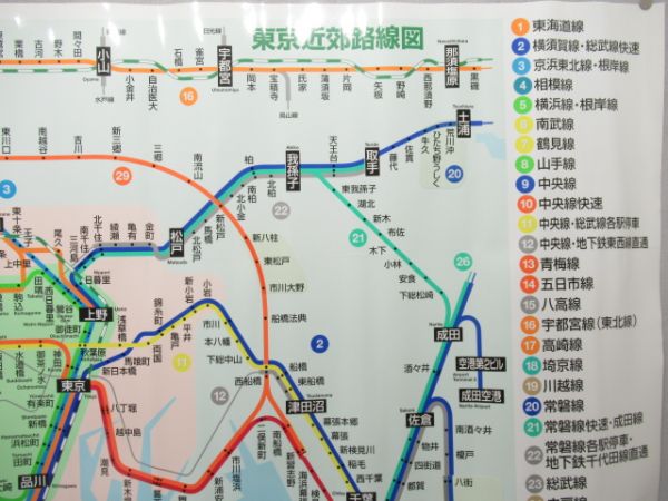 JR東日本　東京近郊路線図ステッカー