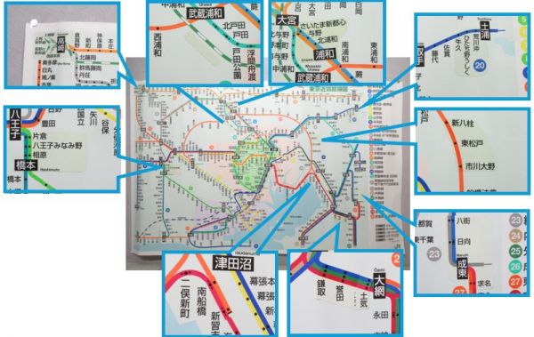 JR東日本　東京近郊路線図ステッカー