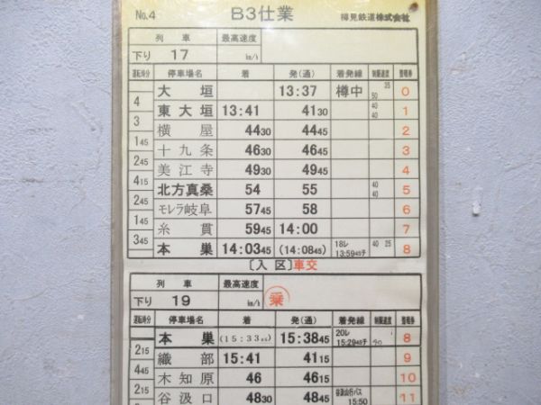 樽見鉄道株式会社　B3仕業揃い