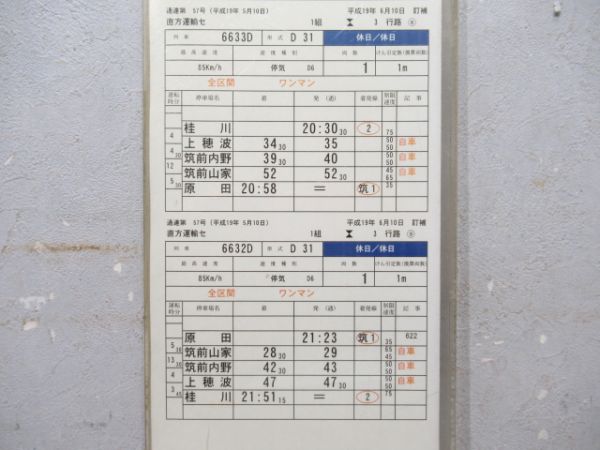直方運輸センター 3行路
