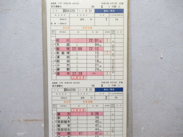 直方運輸センター 3行路