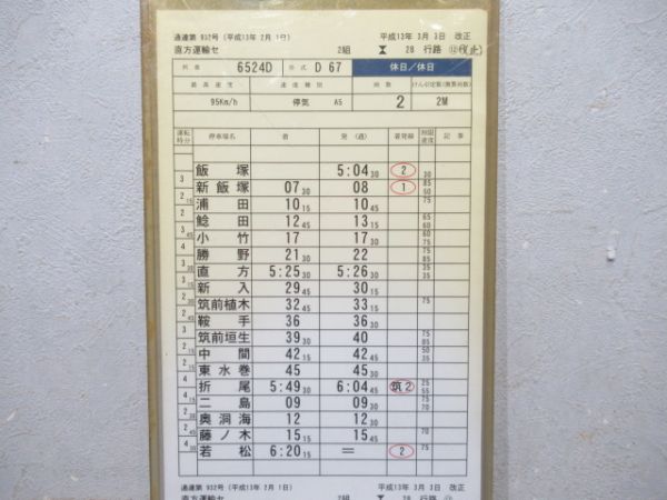 直方運輸センター 28行路