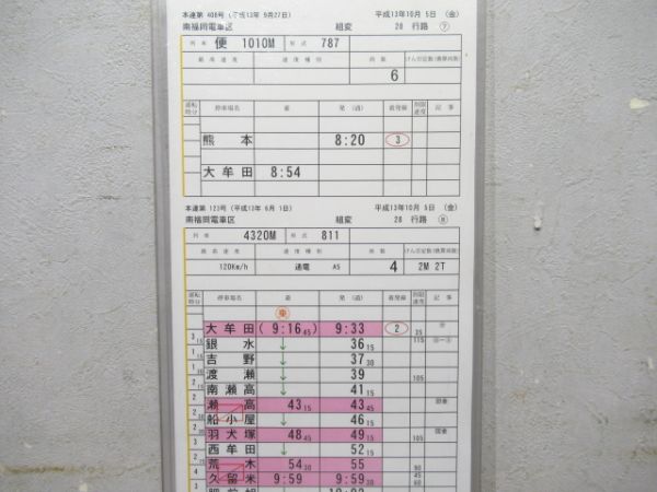 南福岡電車区 28行路 (特急 つばめ)