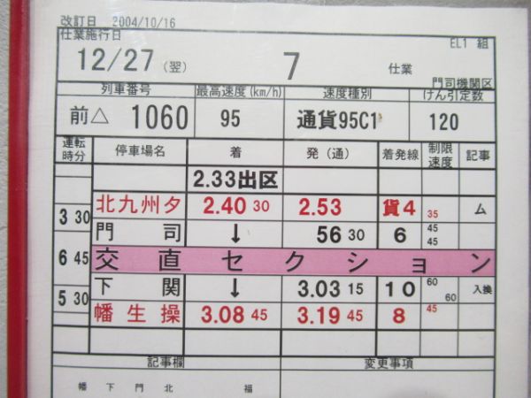 門司機関区　EL1組7仕業揃い「寝台特急なは・あかつき」入り