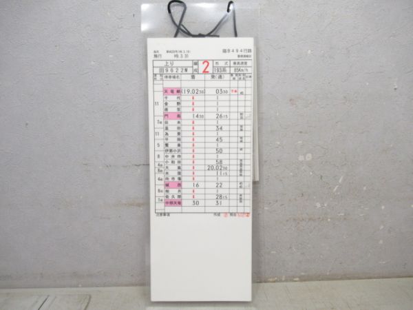 豊橋運輸区　臨B494行路揃い「193系」