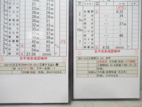 和歌山列車区　休EC6行路揃い「381系」入り