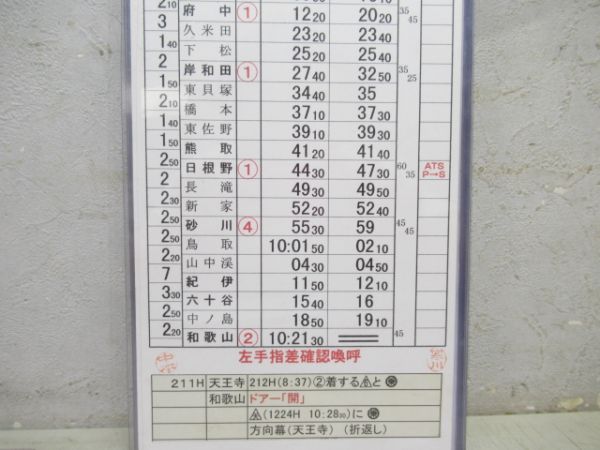 和歌山列車区　休EC27行路揃い「381系」入り