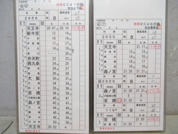 奈良電車区　休休EC46行路揃い