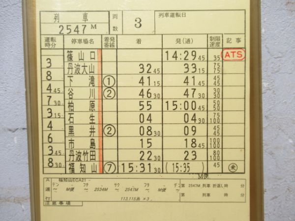 福知山運転所　34行路揃い「特急北近畿・寝台特急出雲」入り