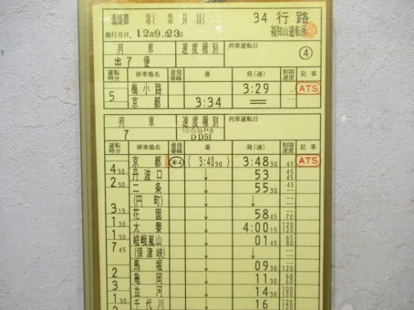 福知山運転所　34行路揃い「特急北近畿・寝台特急出雲」入り