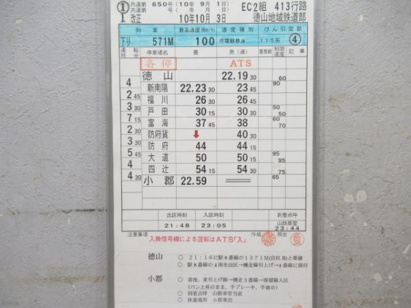 徳山地域鉄道部　EC2組413行路揃い「115系」