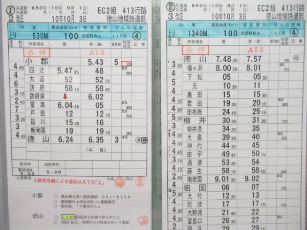 徳山地域鉄道部　EC2組413行路揃い「115系」