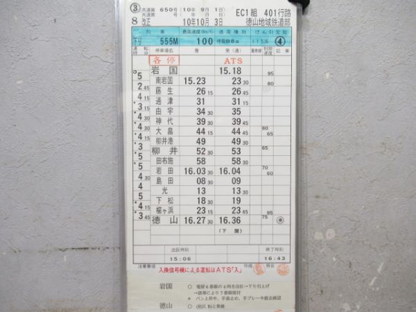 徳山地域鉄道部　EC1組401行路揃い「115系」