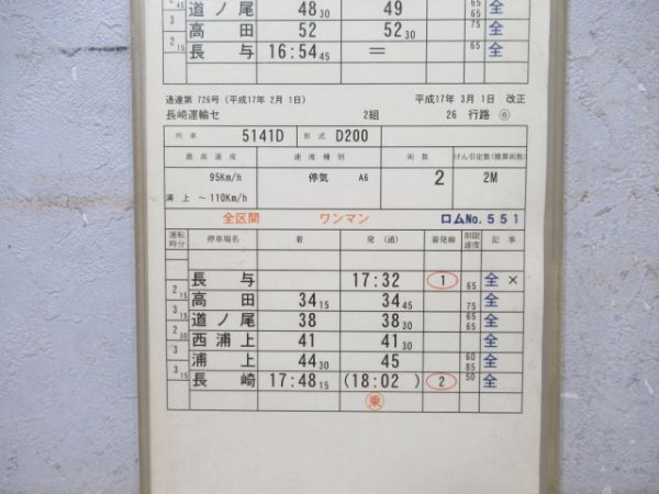 長崎運輸センター　2組26行路揃い