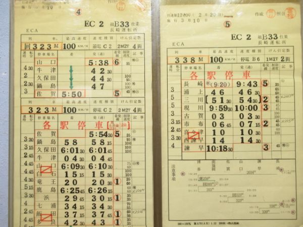 長崎運転所　EC2組B33仕業揃い「特急かもめ」入り