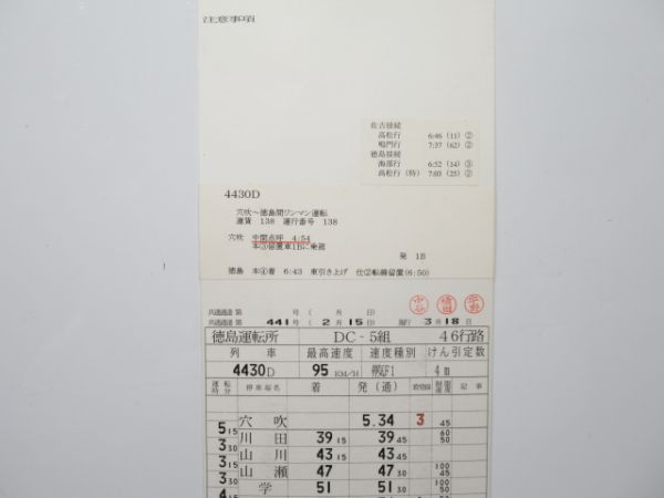 徳島運転所 DC-5組 46行路 揃い
