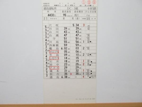 徳島運転所 DC-5組 46行路 揃い
