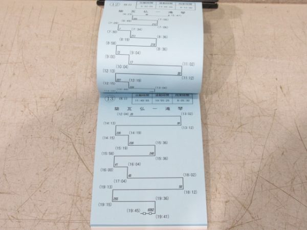 高松琴平電気鉄道 乗務員行路表