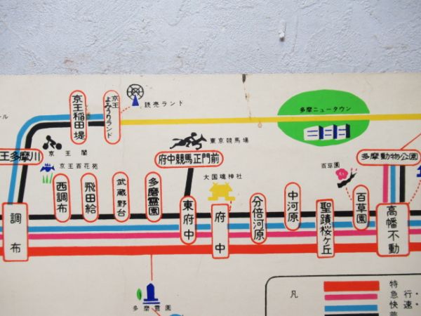京王 車内路線図 (相模原線 開通前)