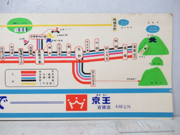 京王 車内路線図 (相模原線 開通前)