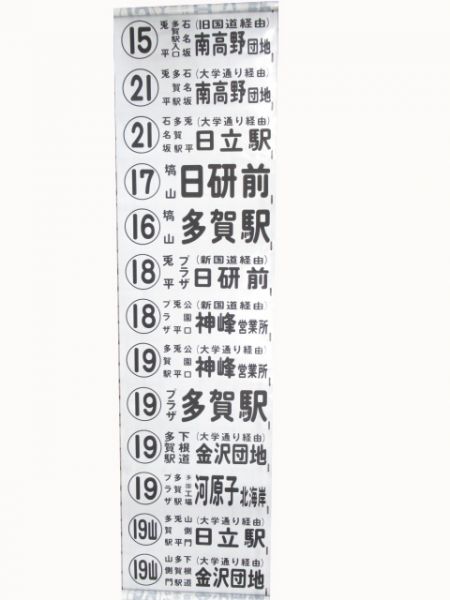 日立電鉄バス　側面幕