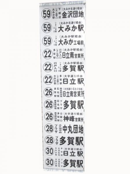 日立電鉄バス　側面幕