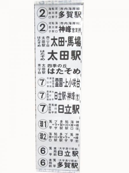日立電鉄バス　側面幕