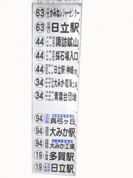 日立電鉄バス　側面幕