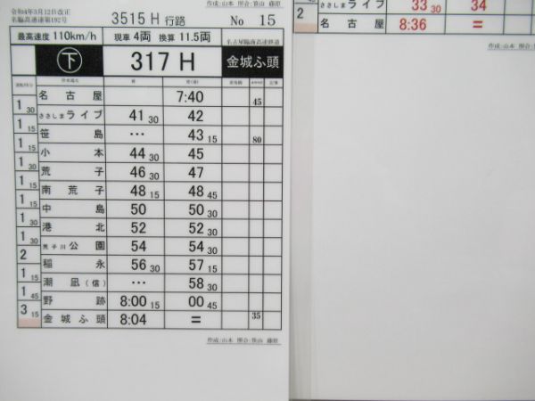 名古屋臨海高速鉄道 3515H行路揃い 名古屋臨海高速鉄道 3515H行路揃い