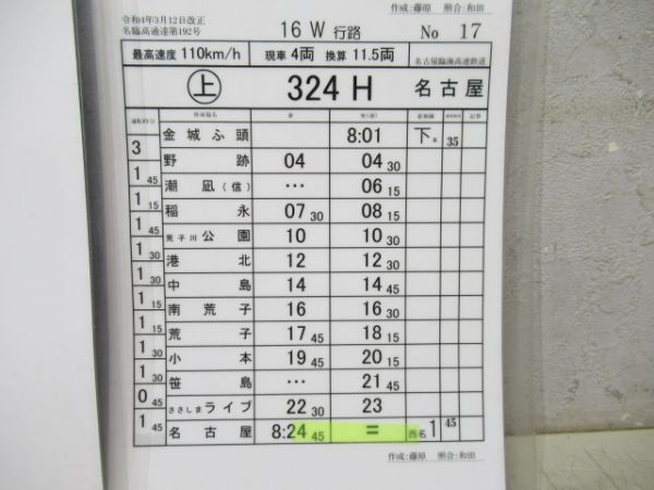 名古屋臨海高速鉄道　16W行路揃い