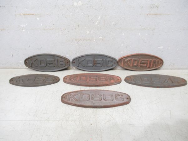 台車銘板　近畿車輌 7枚組